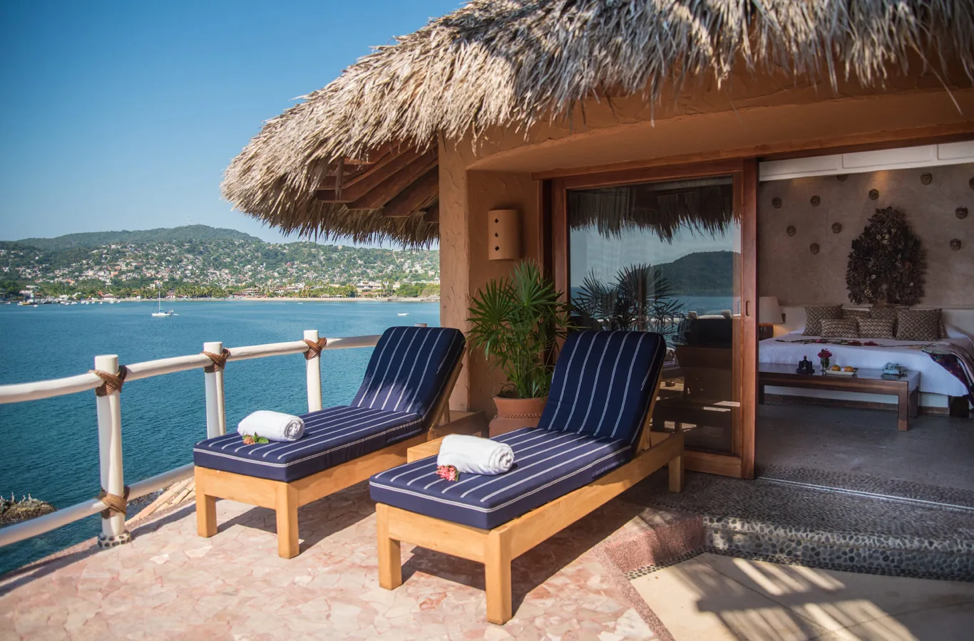 Traditional Mexican architecture in luxury villa setting